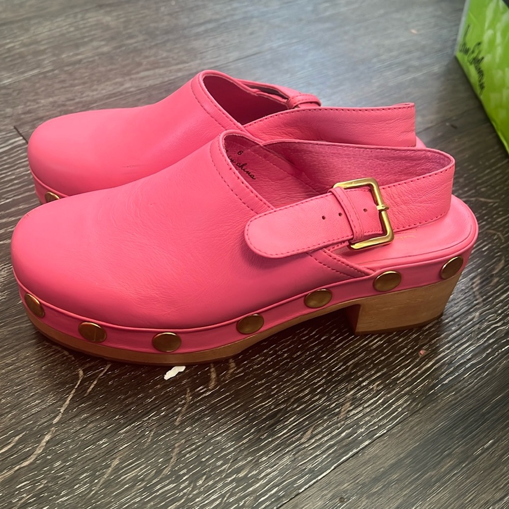 Hot Pink Clog Charlotte Stone size 6